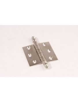 scharnier sierknop maat 63mm in Blinkend nikkel ijzer.