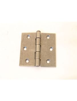 scharnier bolknop maat 76mm in Blank ijzer.