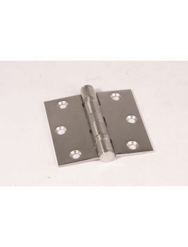 scharnier platknop maat 76mm in RVS met kogel.