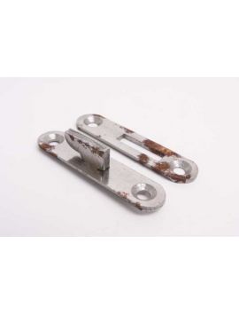 bed beslag maat 75mm in Wit verzinkt.