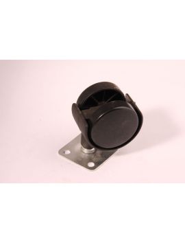 wiel zonder rem maat 55mm in Zwart.