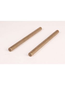 Wijnfles steun per set van twee met stokeind M6x70 maat 14x205mm in Brons antiek.