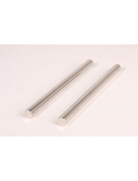 Wijnfles steun per set van twee met stokeind M6x70 maat 14x205mm in Blinkend nikkel.