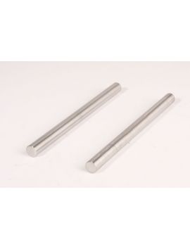 Wijnfles steun per set van twee met stokeind M6x70 maat 14x205mm in Massief RVS.