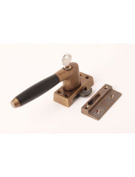 Fensterverschluss Left Ton-Modell Bronze Antik-Schwarz Ebenholz SKG * (SKG) von massives messing im Bronze Antik mit Schwarz Ebenholz 110mm