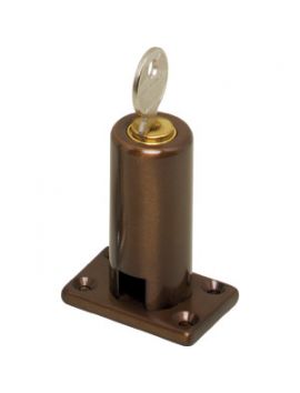 Espagnolet slotje maat 90 x 46mm in Bruin.