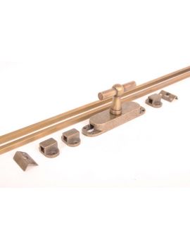 Krukespagnolet Chemin de fer T-kruk met stangen maat 2400mm in Brons antiek.