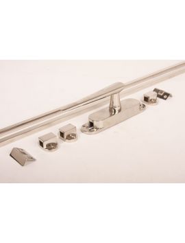 Krukespagnolet kruk 916 Art Deco met stangen maat 2400mm in Blinkend nikkel.