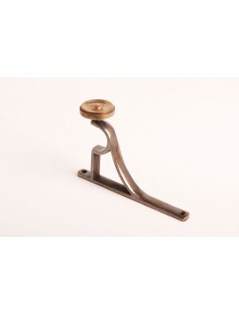 Muursteun voor buis maat 25mm in Brons antiek.