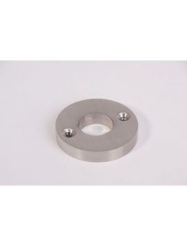 rozet maat 18x50mm in Geborsteld nikkel.