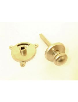 wc sluiting met ronde knop 529 en ronde rozet 747 maat 60mm in Mat Nikkel.