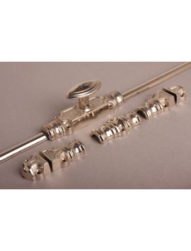 schuif esp + st maat 2400mm in Blinkend nikkel.