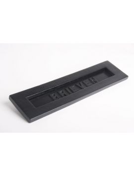 brievenbus maat 262x37mm in Zwart op massief messing.