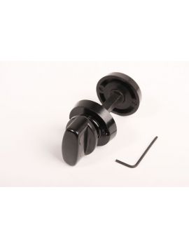 wc sluiting bakeliet met ronde rozetten - oude look maat 42mm in Zwart Bakeliet "oude look".