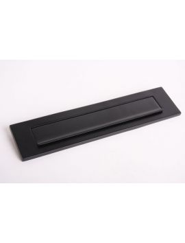 brievenbus maat 262x40mm in Zwart op massief messing.