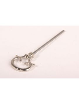 Raampen 5mm met greepje blinkend nikkel 44mm maat 44mm in Blinkend nikkel.