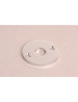 rozet rond maat 50mm in Blinkend chroom.