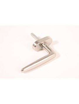 Draai kiep systeem met kruk 138 maat 135mm in Blinkend nikkel.