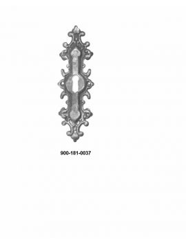 sleutelplaat maat 37mm in Brons antiek.