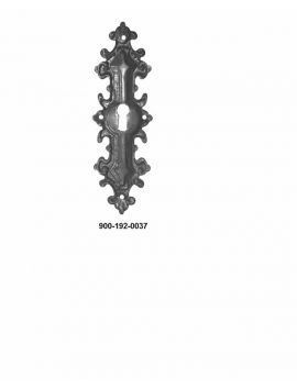 sleutelplaat maat 37mm in Brons antiek.