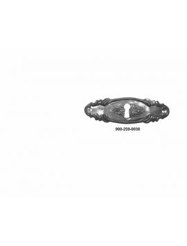 sleutelplaat maat 30mm in Brons antiek.
