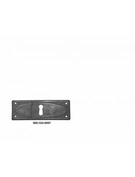 sleutelplaat maat 97mm in Brons antiek.
