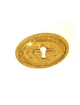 sleutelplaat maat 57mm in Brons antiek.