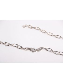 ketting per meter maat 12x42mm in Nikkel.