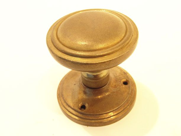 een experiment doen eetbaar eeuwig deurknoppen (paar) met vaste rozetten maat 63mm in Brons antiek.